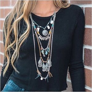 Bohemian Gypsy Festival Layered Necklace